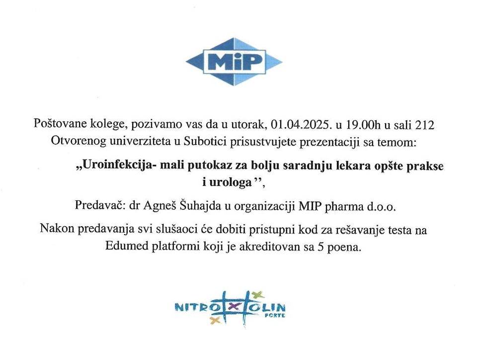 Pozivnica Uroinfekcija